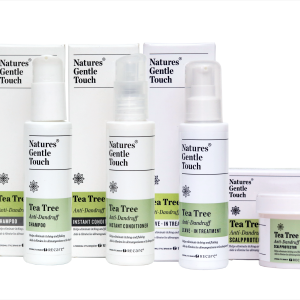 tea tree range with the daily scalp protector
